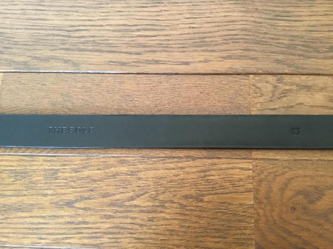 【試着のみ】THE SOLE クロコダイルダブルリングベルト 黒85