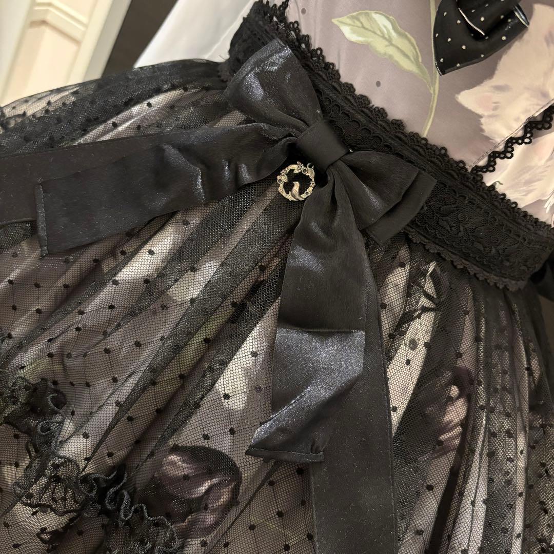 レースエプロン ブラック