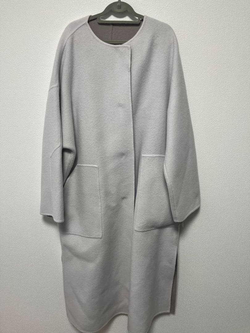 フレイ アイディー　ウールカシミアバイカラーリバーコート