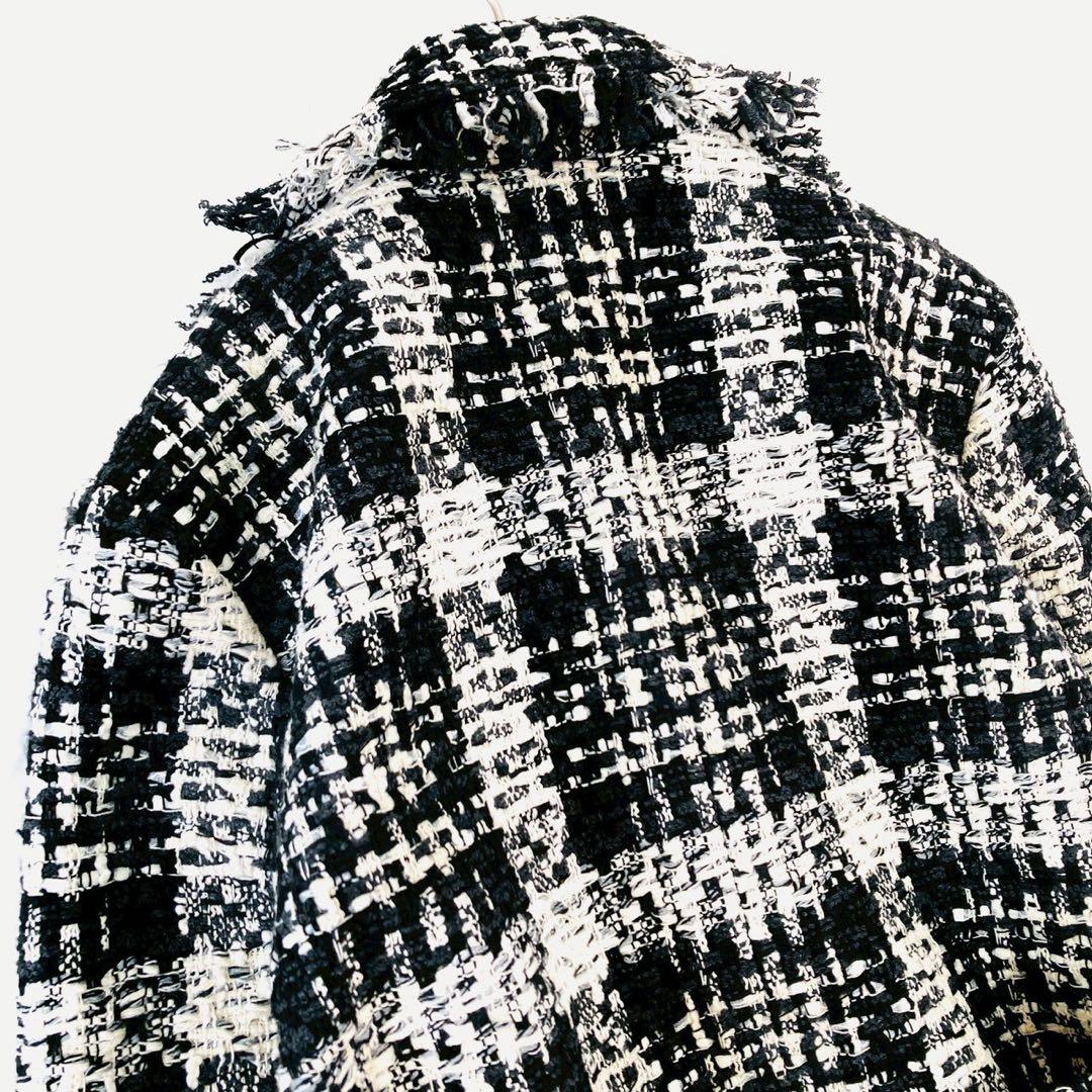 極美品✨️セオリー　ツイード　ガウンコート　ベルト　ロング丈　セレモニー　S