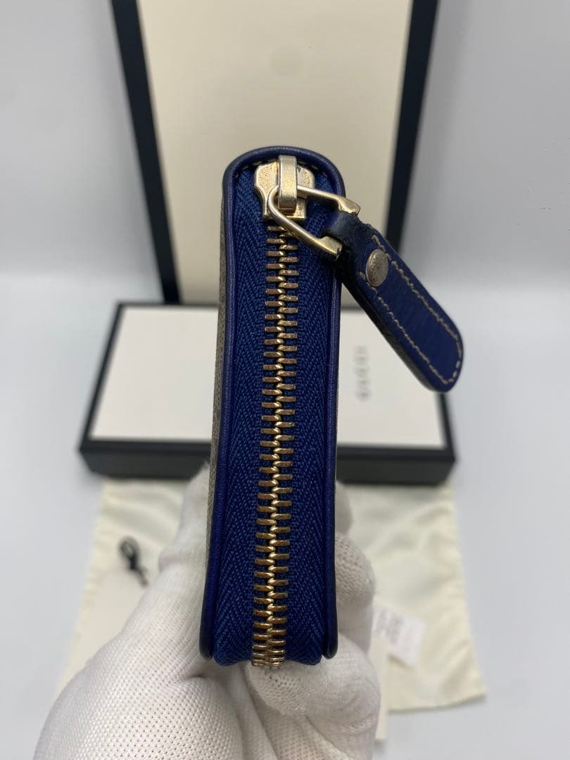 美品‼️ グッチ　GUCCI 財布　長財布　GGスプリーム　ラウンドファスナー