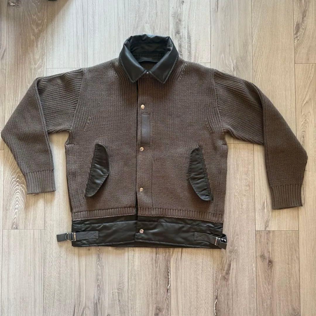 【美品】sacai 23AW 23-02995M ニットブルゾンメンズ 2