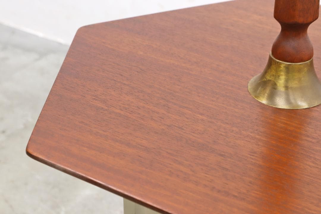 U.S. アメリカ ヴィンテージ チーク材 ペイント フロアライト ランプ