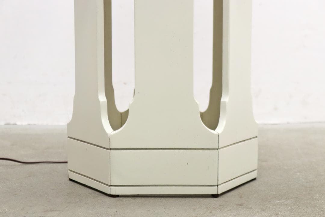 U.S. アメリカ ヴィンテージ チーク材 ペイント フロアライト ランプ