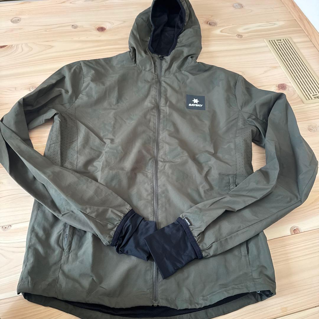 SAYSKY XSウィンドブレーカー 星柄オリーブ
