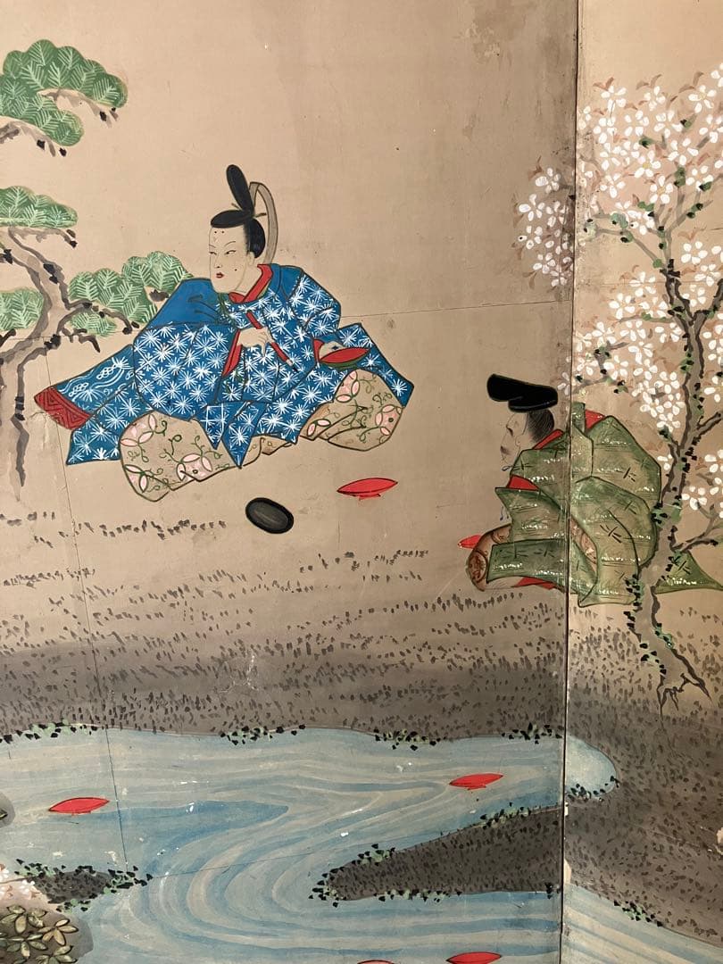 屏風 土佐守光孚 日本画 引取品 年代物 時代物 詳細不明