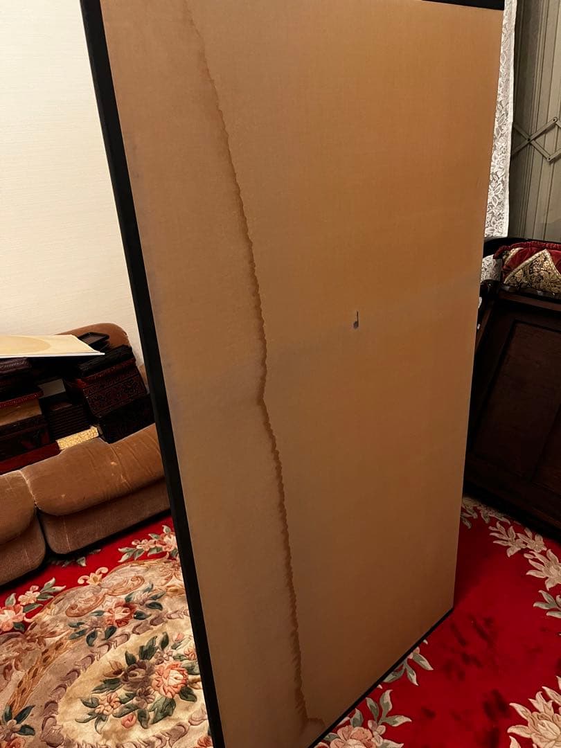 オーダーメイド　屏風仕立て　書　寒山寺楓橋夜泊　拓本　幅172cm×高160cm