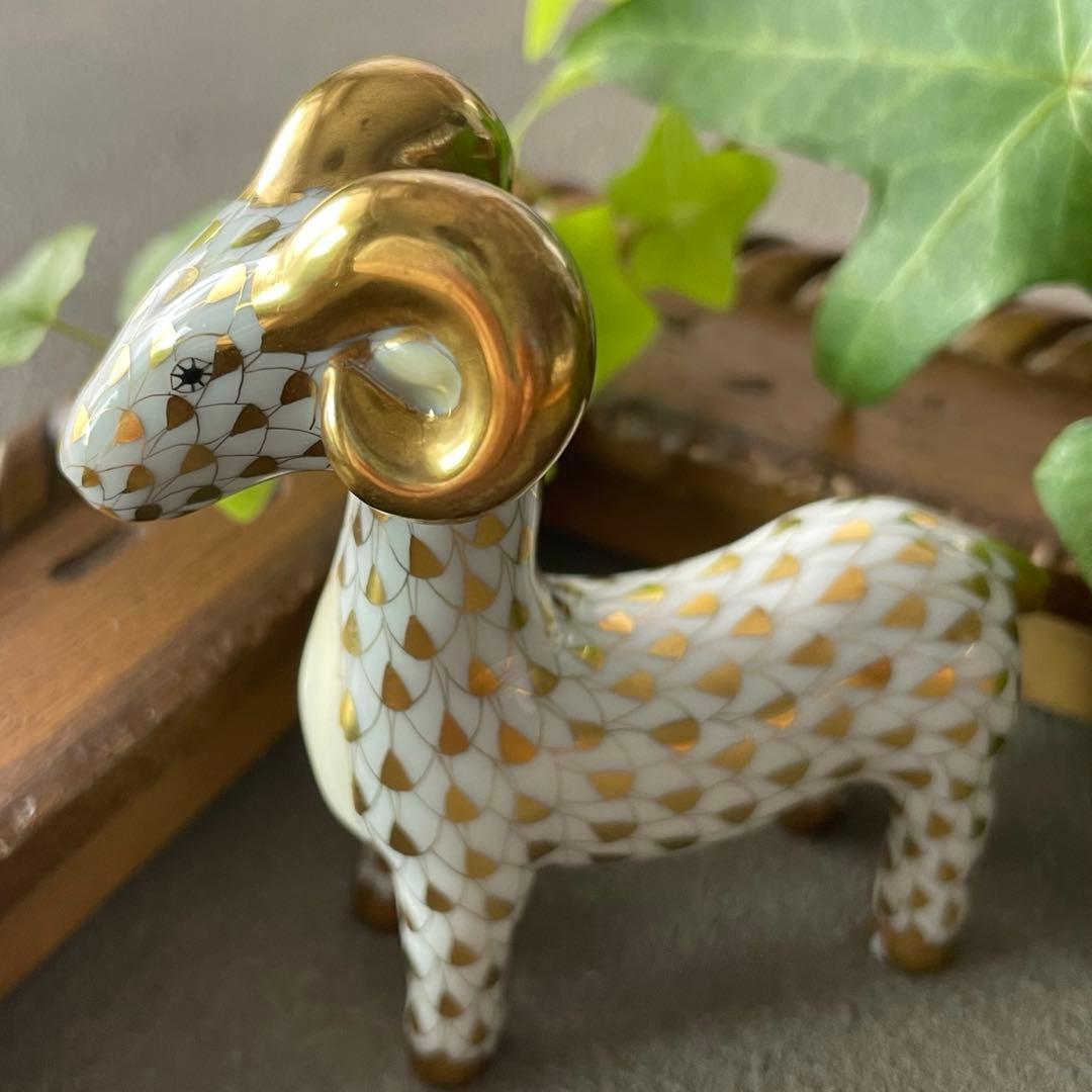 HEREND ゾディアック　十二支フィギュリン　金　2015年