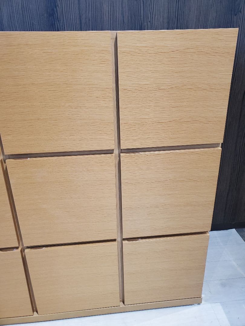 北欧スタイル 120センチ幅 3段9マス キャビネット 完成品