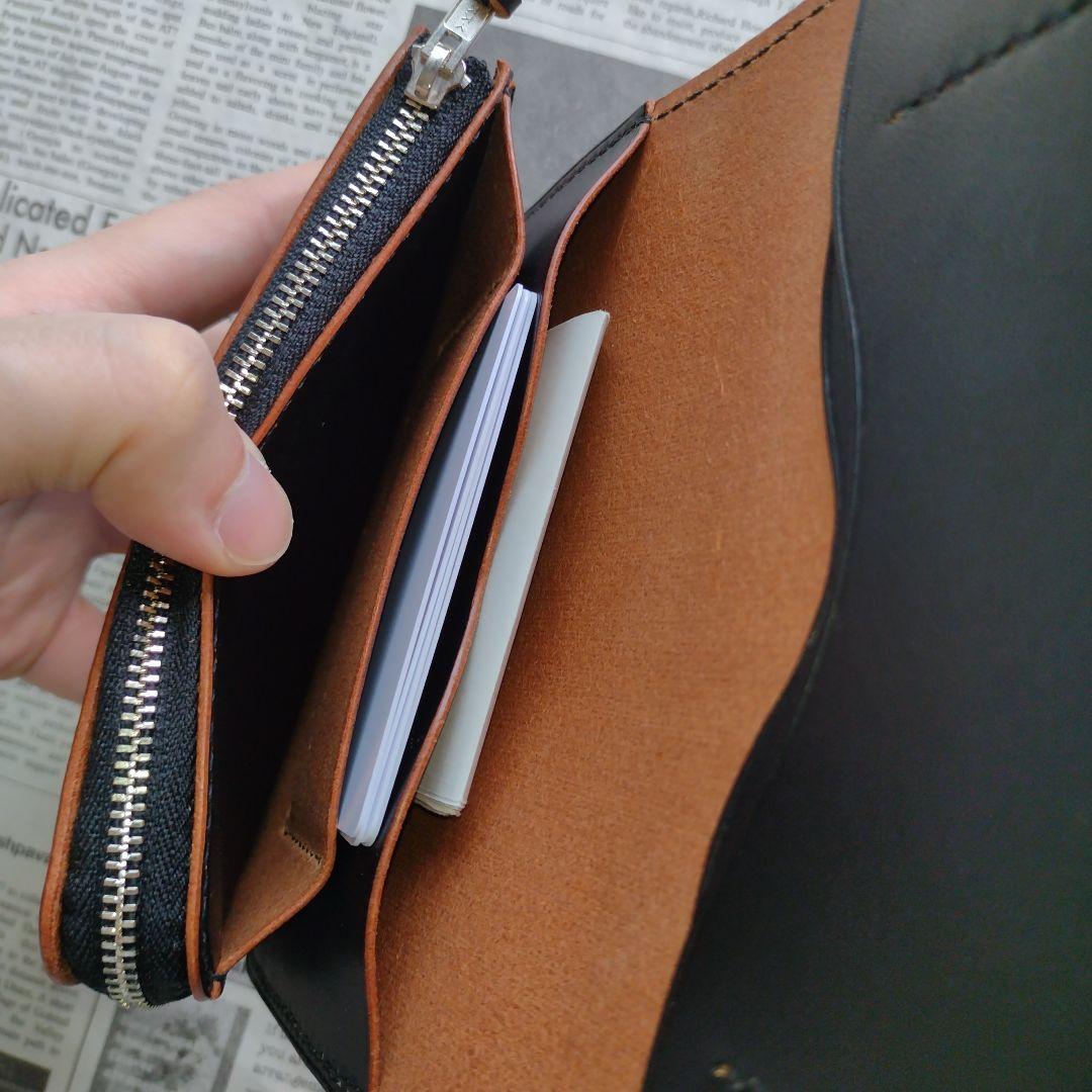 茶芯　2.5層　ミドルトラッカー　ウォレット　栃木レザー
