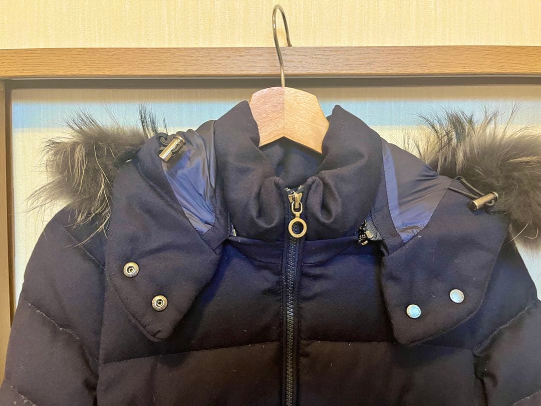 【週末限定値下げ】TATRAS ネイビー ファー付きダウンロングコート