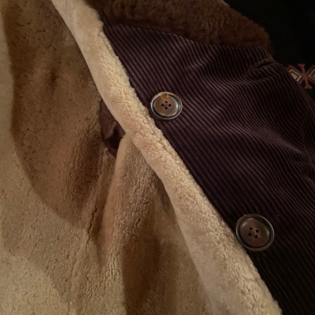 Ralph Lauren ラルフローレン　レザー　カーコート　ムートンコート