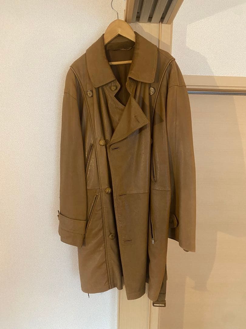 LOEWE レザー　トレンチコート