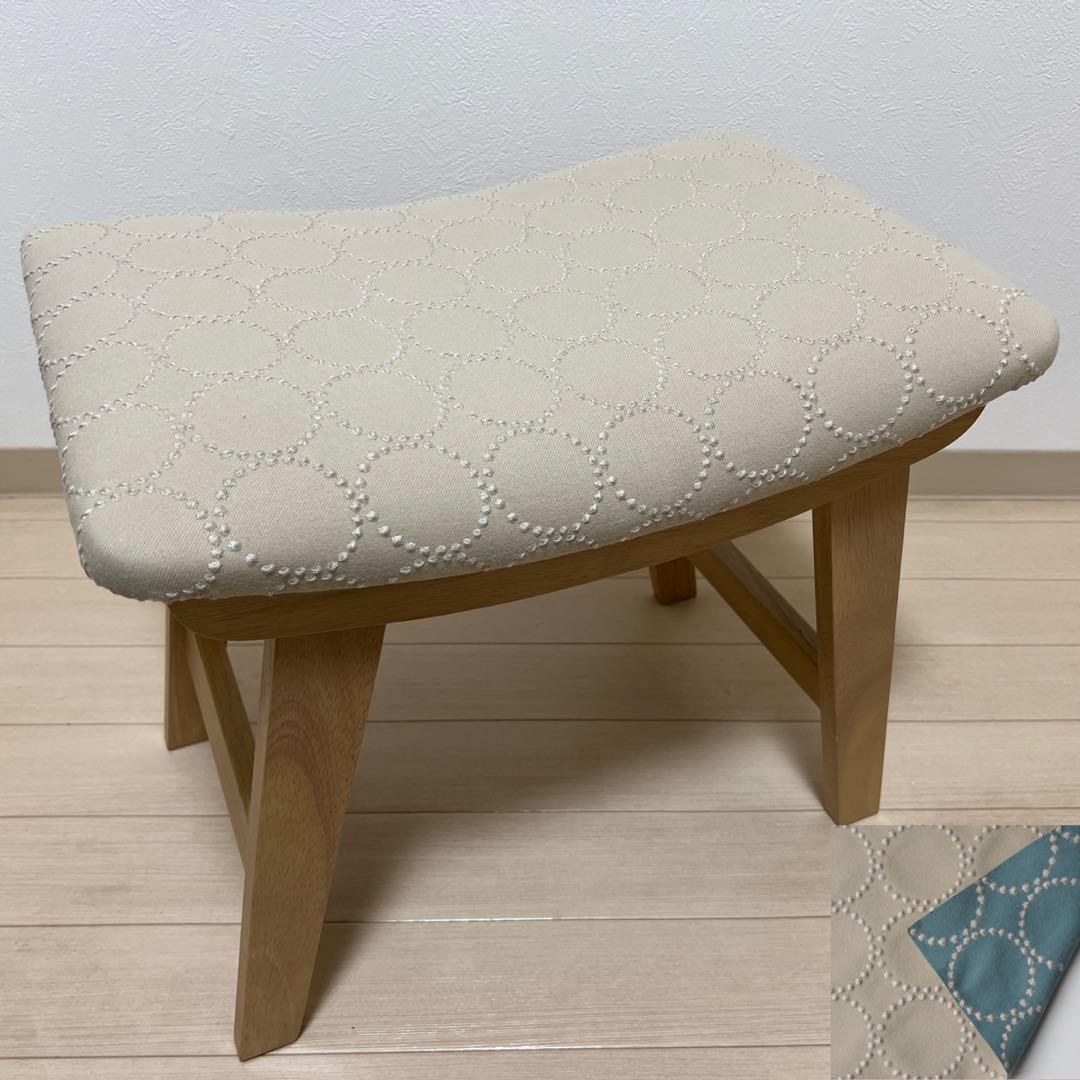 ミナペルホネン スツール タンバリン L４ 【エクリュ/ライトブルー】 椅子