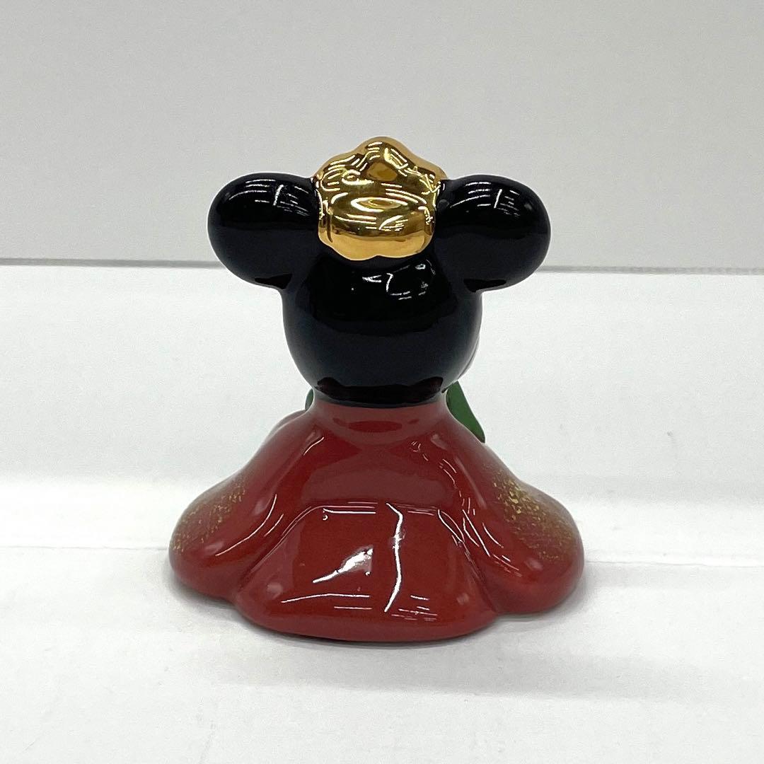 吉徳　ミッキー＆ミニー雛人形と円形　市松模様　三日月飾り台のセット売り