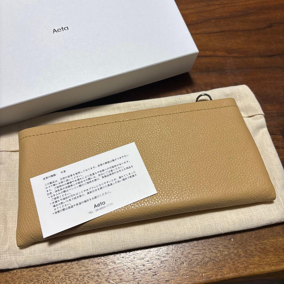Aeta アエタ PG17 LONG WALLET BEIGE 新品