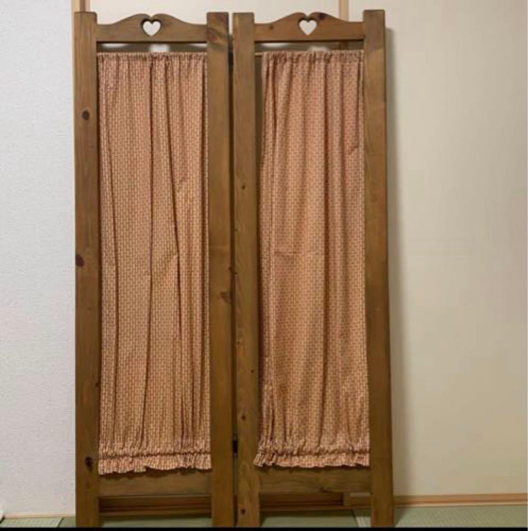 カントリー家具　カントリーパーテーション 2連　目隠し　間仕切り　ついたて