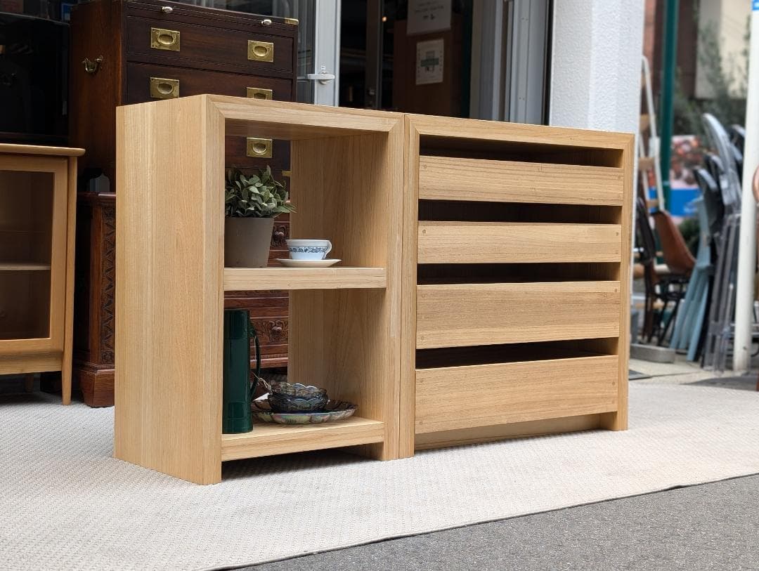 2点セット☆ランドエスケーププロダクツ／パウロニア／桐材／シェルフ／キャビネット