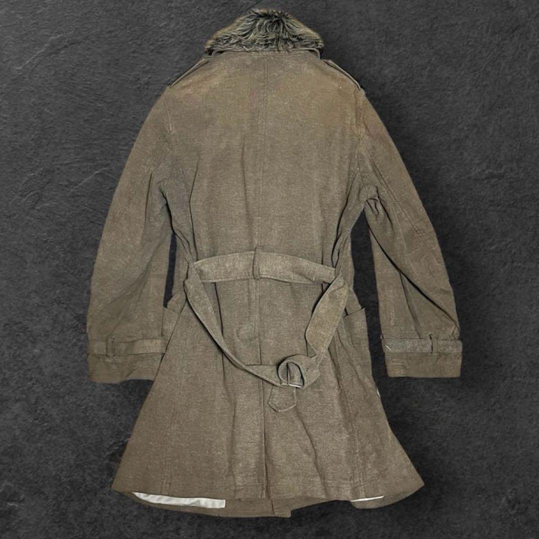 y2k Archive HAMNETT ファー トレンチコート L ベージュ