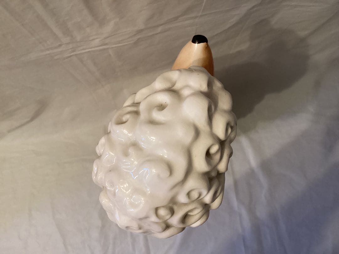 プードル 陶器製置物 インテリア　フュギュリン　レトロ　約43cm