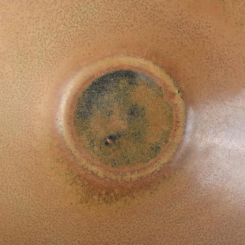 水芙蓉　中国　柿釉　天目茶碗　仕覆・時代箱付　M　R9034