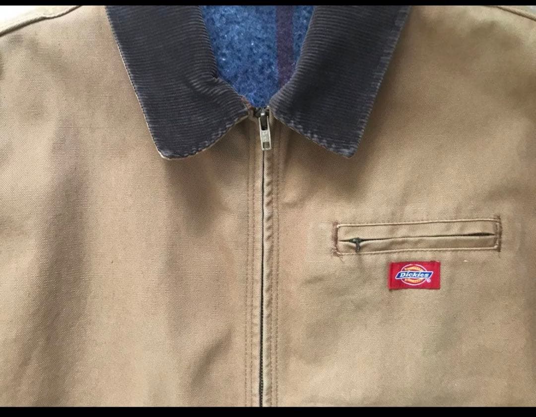 Dickies ベージュジャケット コーデュロイ襟　80s ヴィンテージ