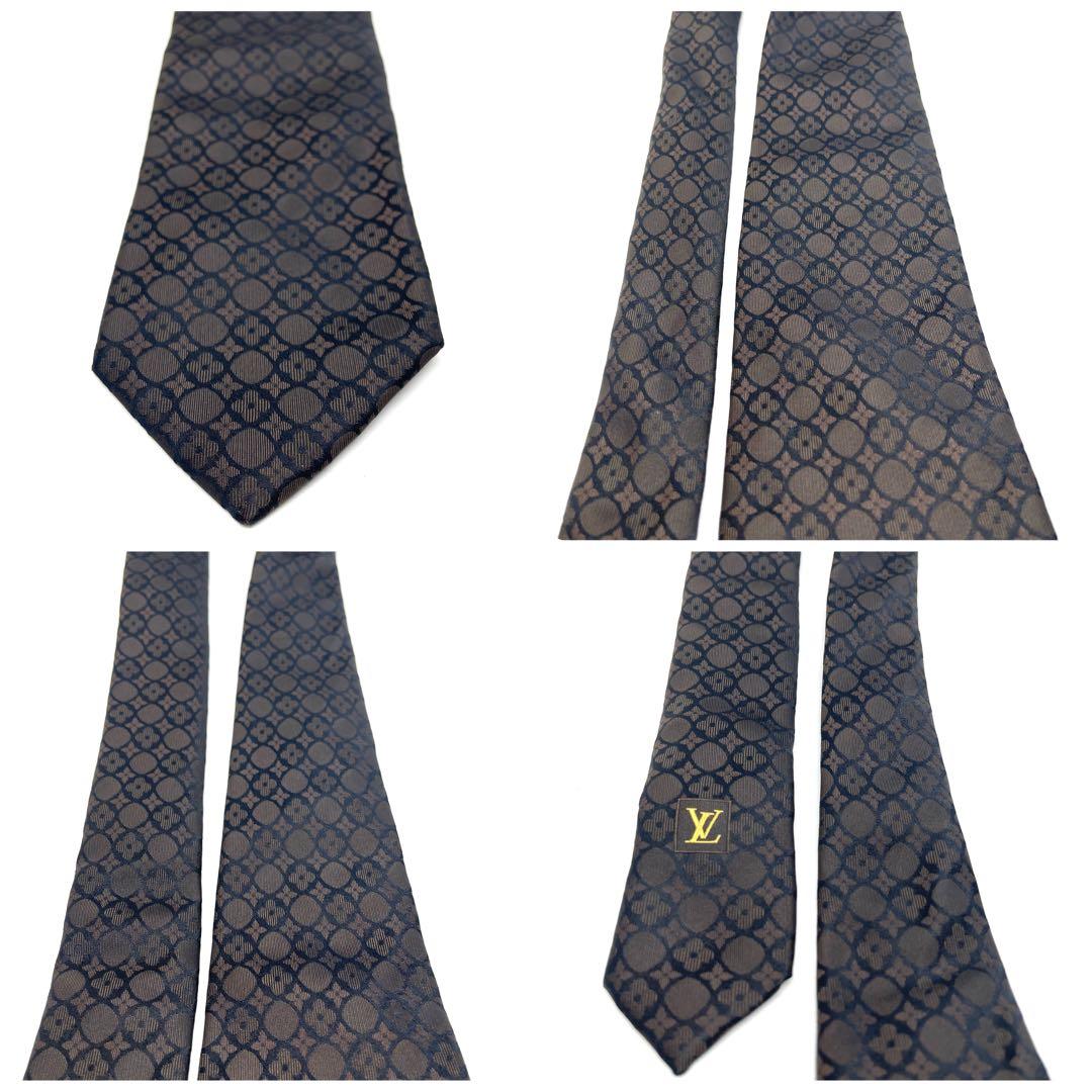 LOUIS VUITTON ルイヴィトン ネクタイ モノグラム ダークブラウン