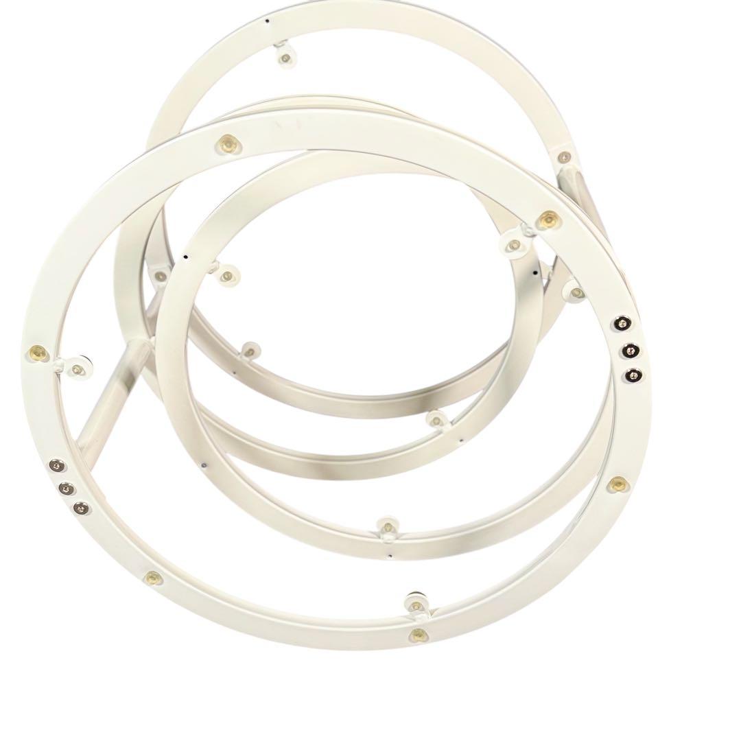 HR835 ミッドセンチュリー　レトロ　ガラステーブル　4枚　丸テーブル