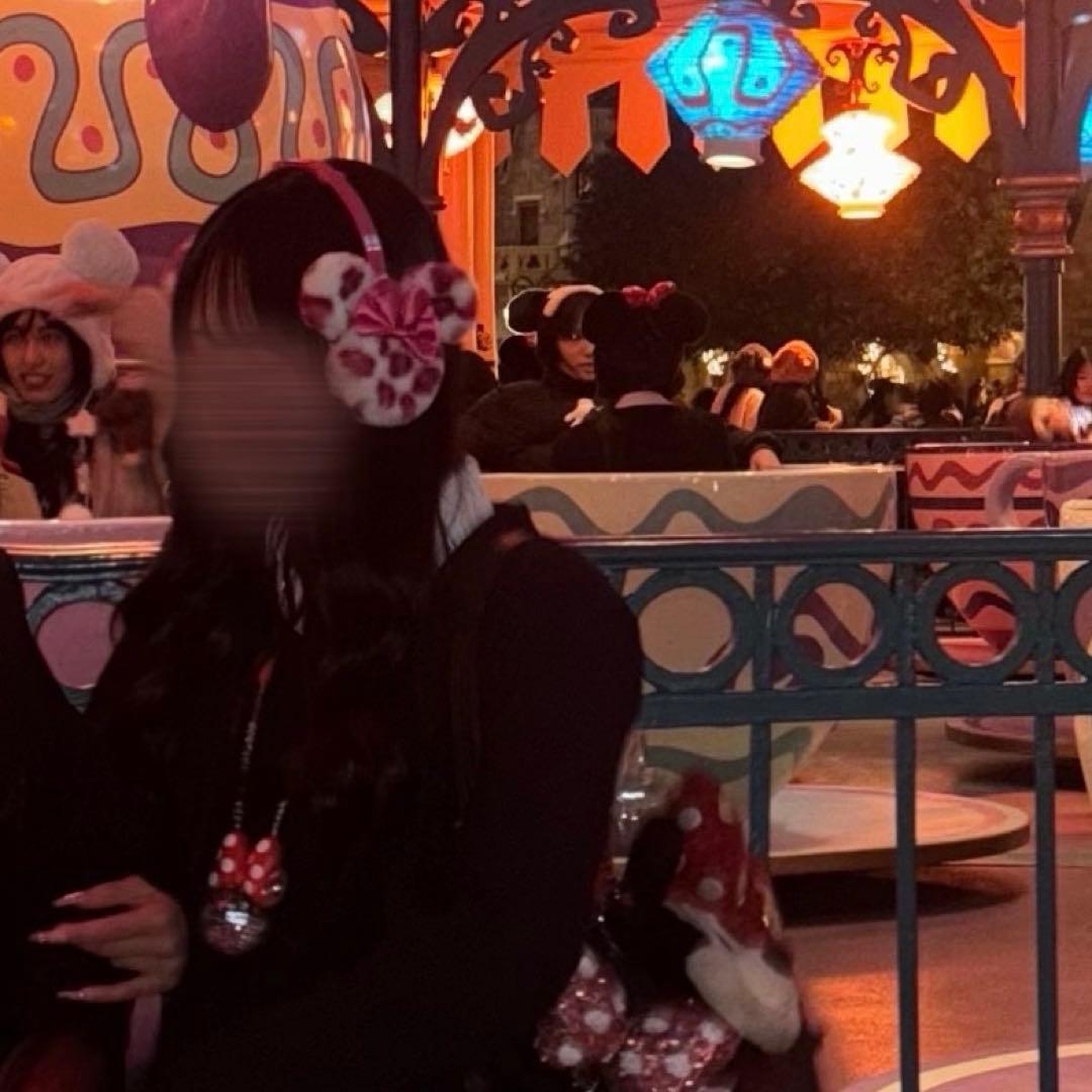 Disney ヒョウ柄 ピンクイヤーマフ