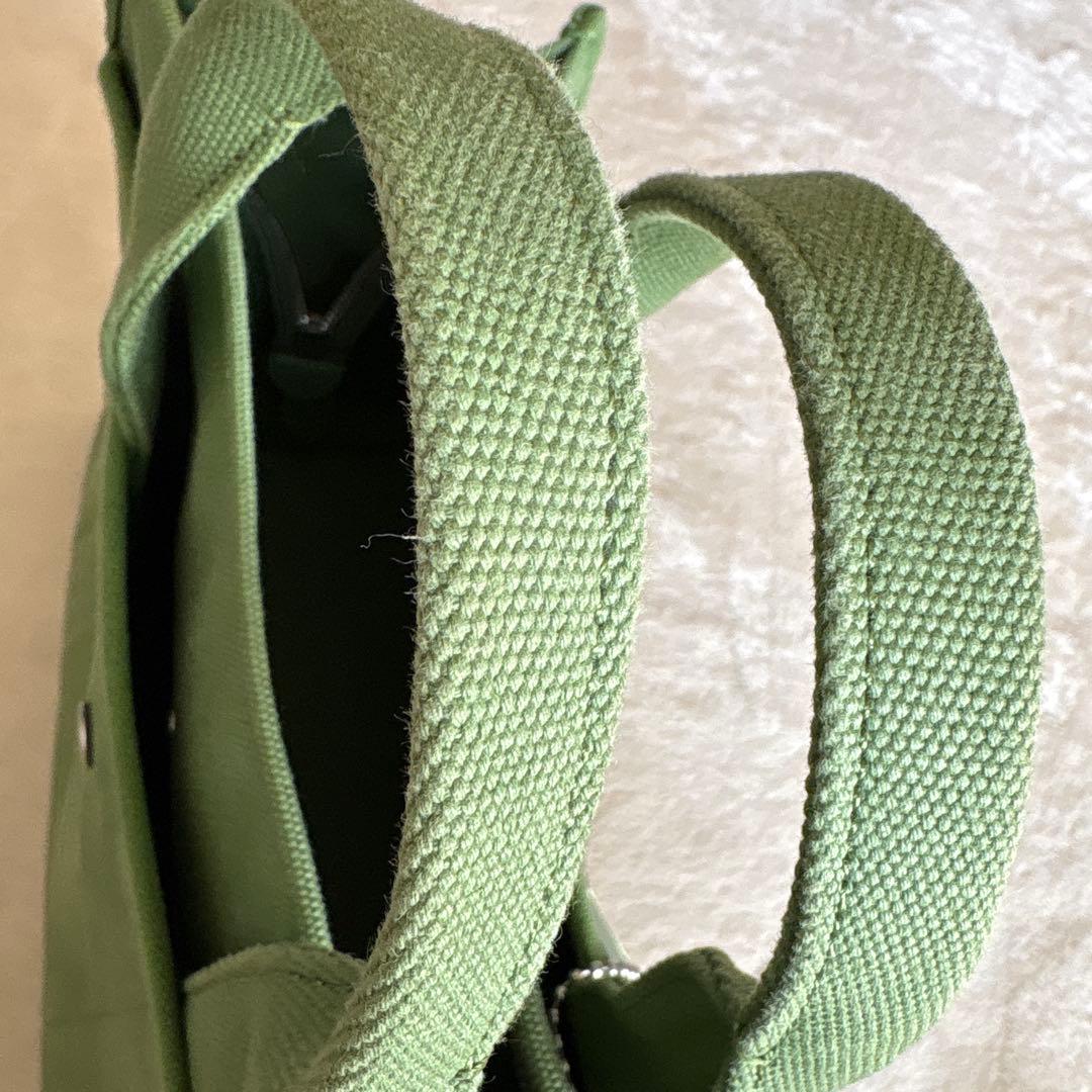 Coach グリーン ロゴトートバッグ★ショルダー付き