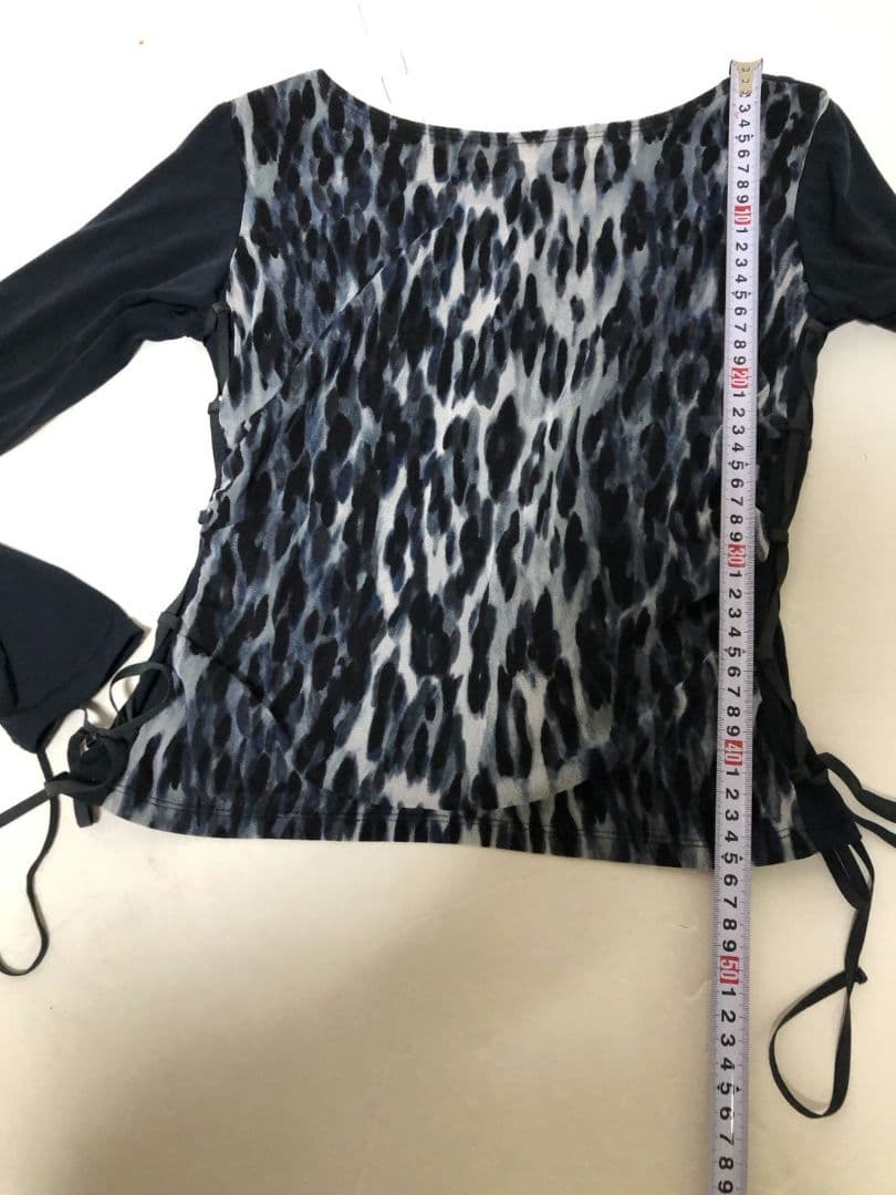 社交ダンス練習着パーティ。Chacott上品なヒョウ柄デザイントップスドレス