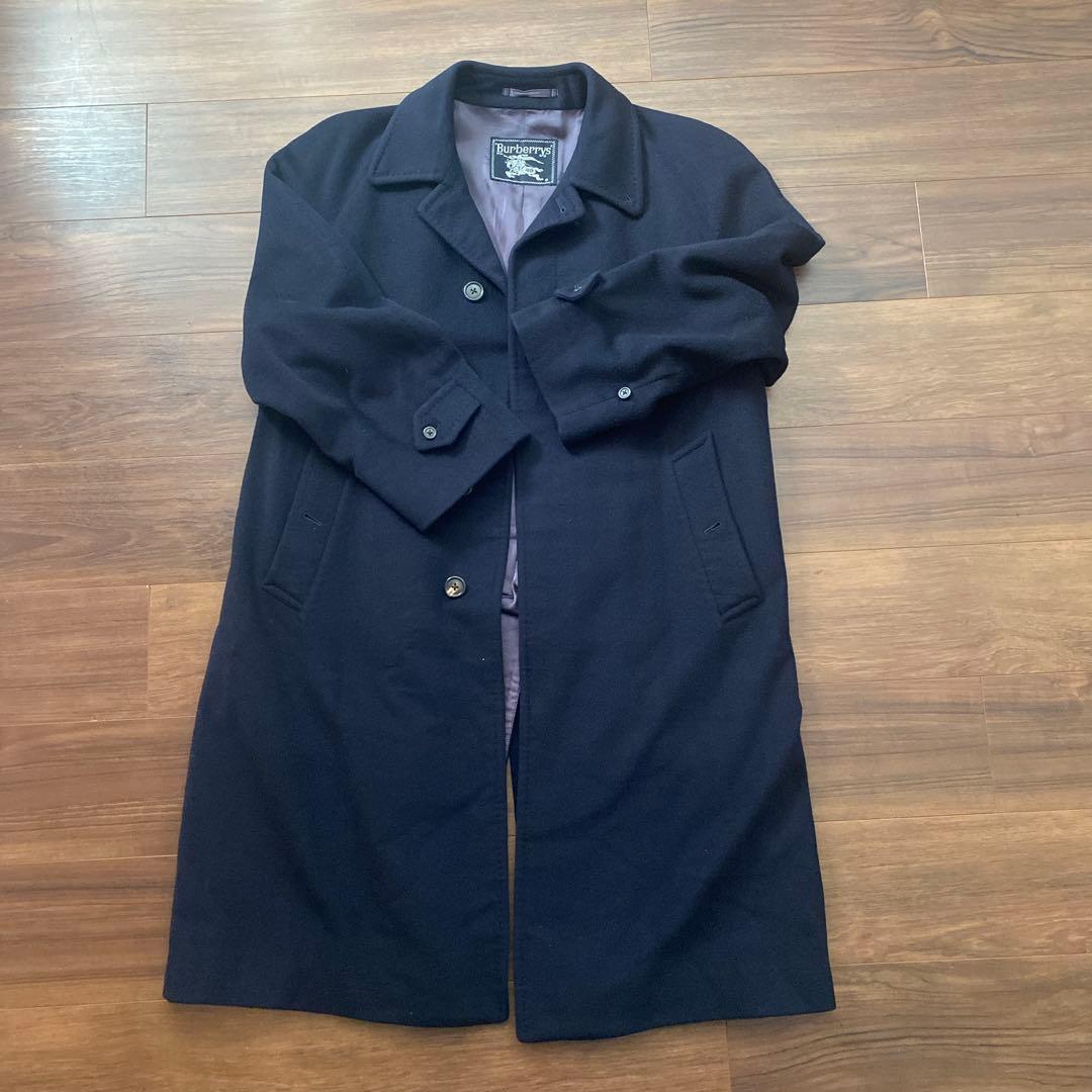 【Burberry】カシミヤ混ウールステンカラーコート