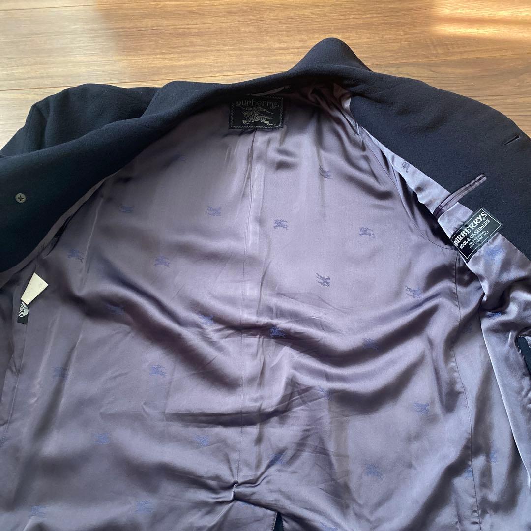 【Burberry】カシミヤ混ウールステンカラーコート