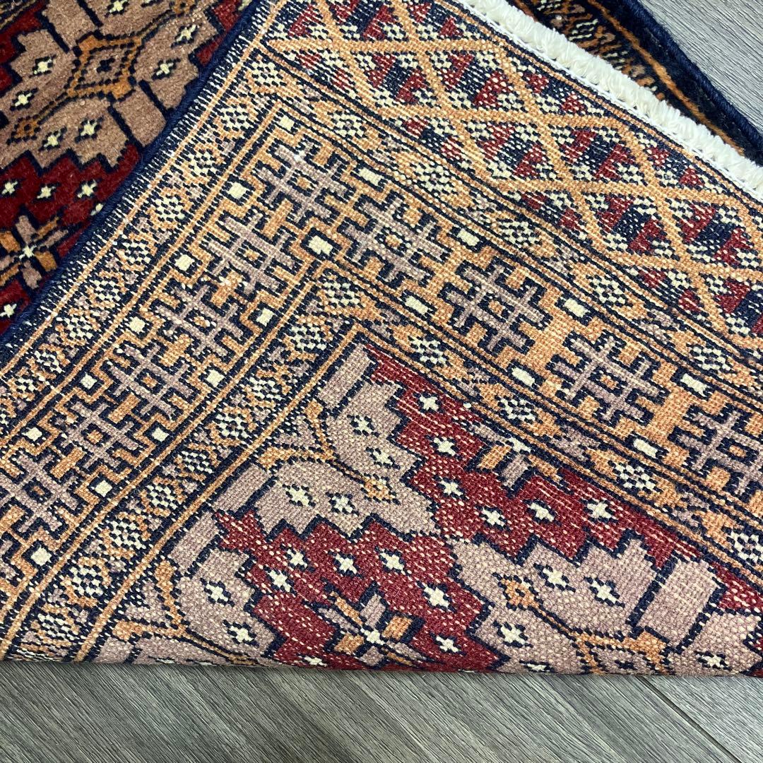 67x46cmトライバルラグ手織り絨毯ナシヤティヤン アンテイーク絨毯