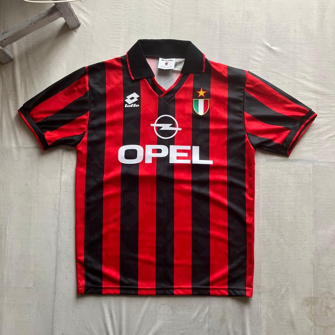 Lotto ACミラン ユニフォーム L イタリア製 OPEL セリエAサッカー