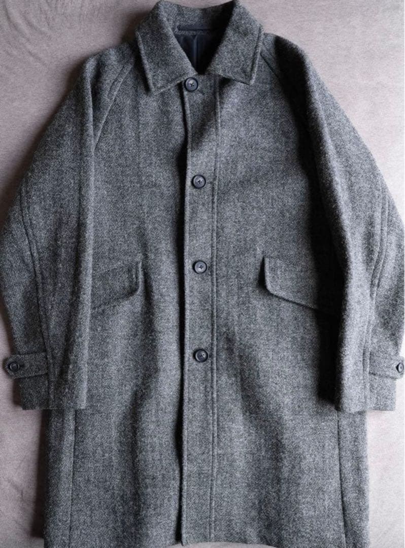 ハリスツイード　HARRIS TWEED ステンカラーコート　美品