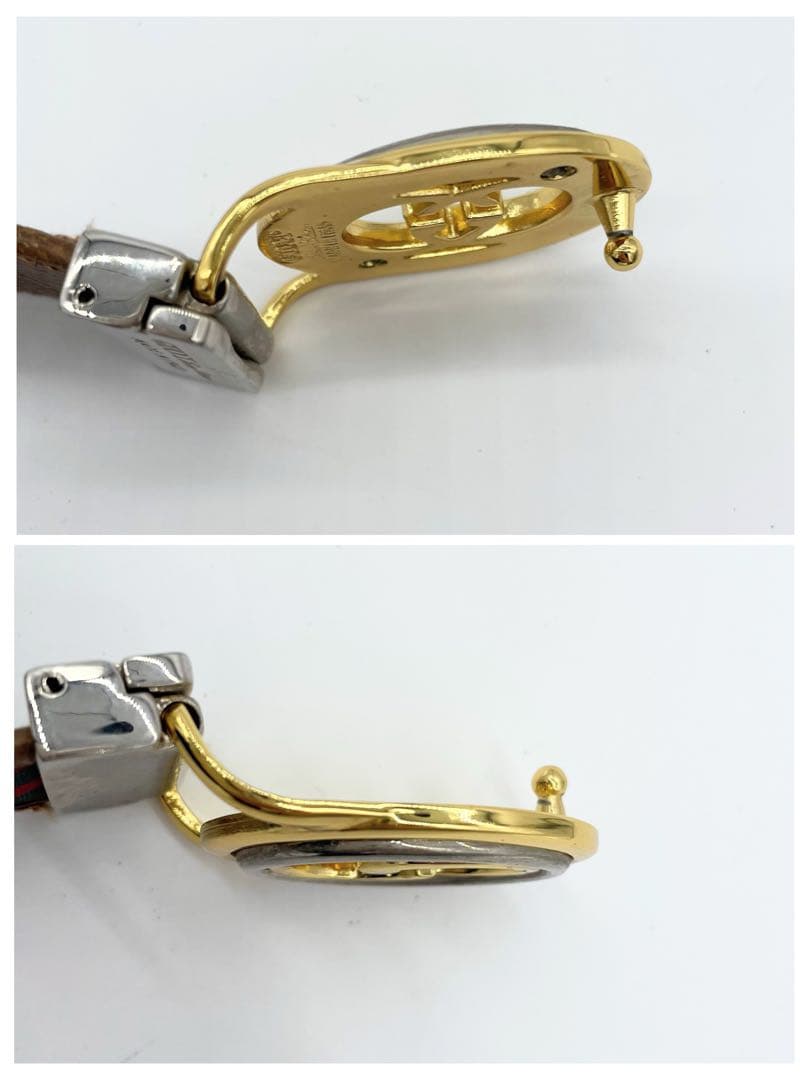 極美品　GUCCI グッチ オールドシェリーライン バックルベルト　GGバックル