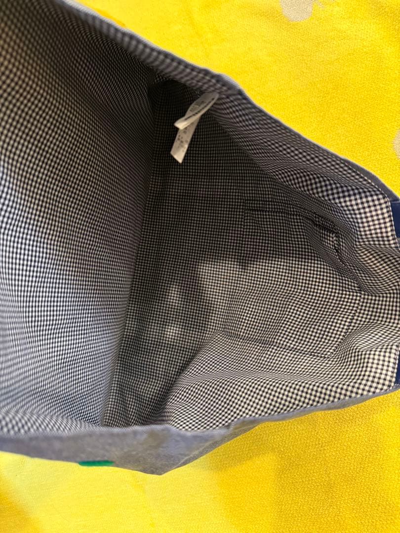 ファミリア　手刺繍　デニムバッグ