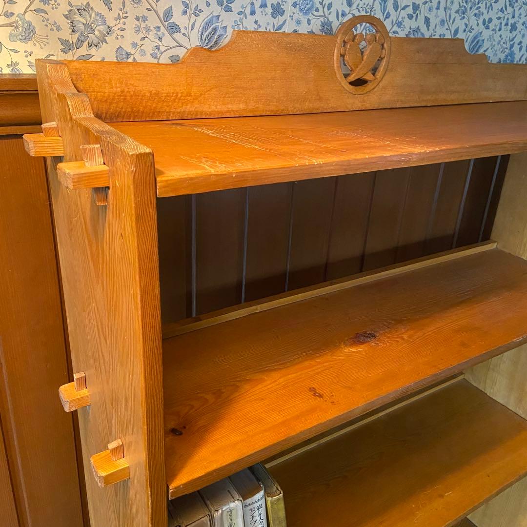 アンティーク　楔本棚　オープンラック　ナチュラル　古い本棚　アンティーク家具