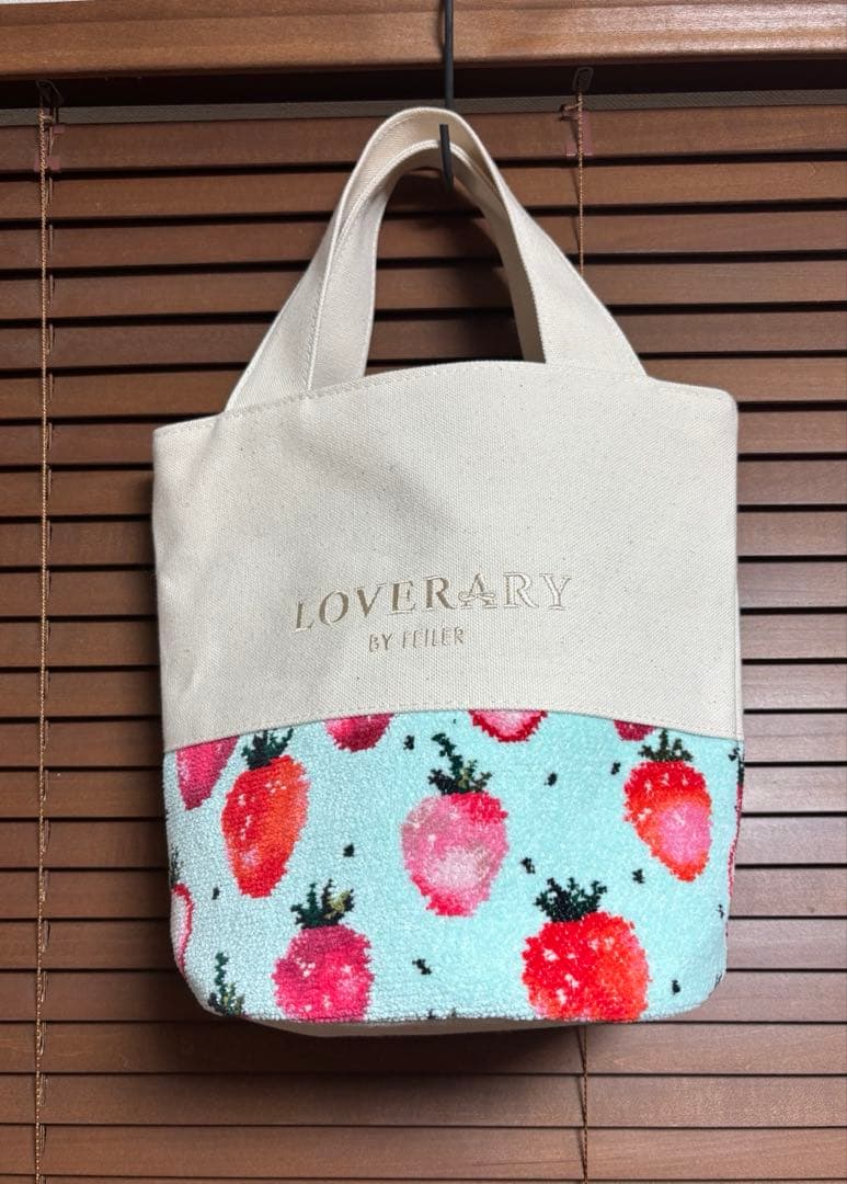 1回使用　LOVERARY BY FEILER ストロベリードット　トートバッグ