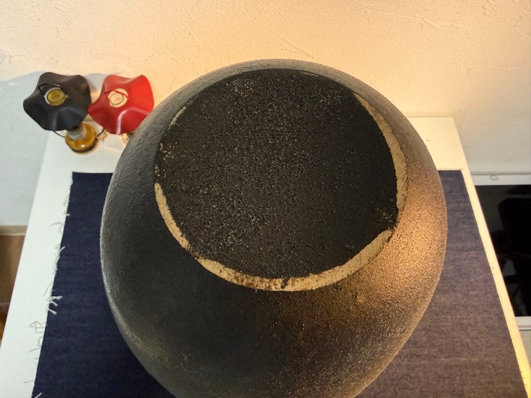 信楽焼 花瓶 花入れ 金彩変形 陶器 壺 オブジェ モダン フラワーベース