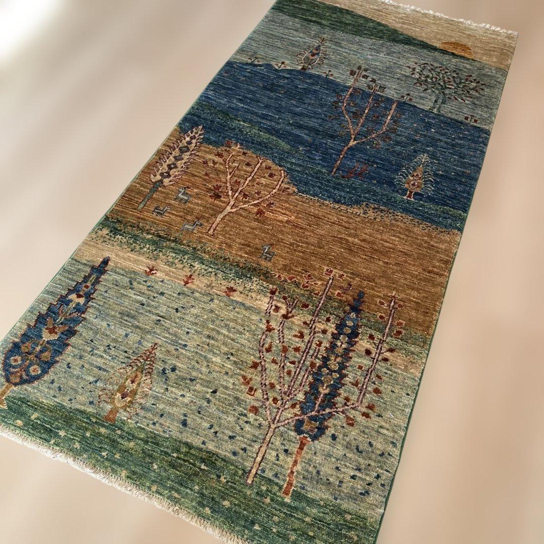 トルコ絨毯 手織りウール 155×71cm 保証書付