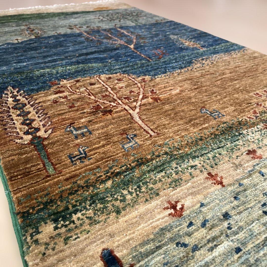 トルコ絨毯 手織りウール 155×71cm 保証書付