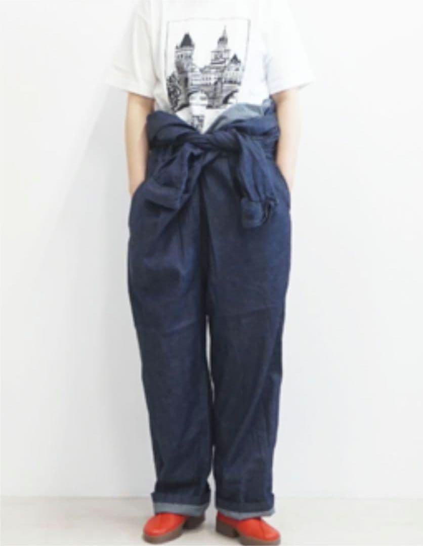 ICHI︎♥︎コットンインディゴデニムジャンプスーツ