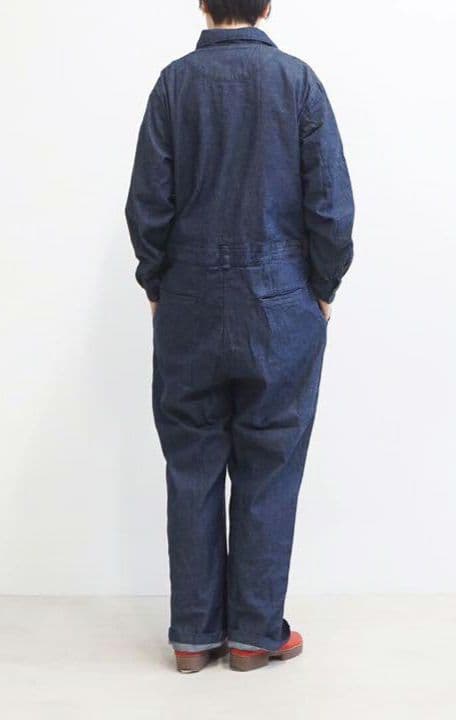 ICHI︎♥︎コットンインディゴデニムジャンプスーツ