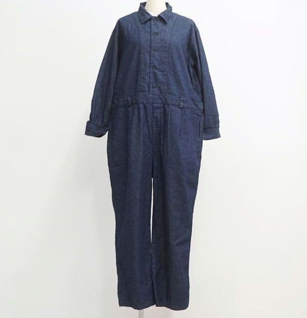 ICHI︎♥︎コットンインディゴデニムジャンプスーツ