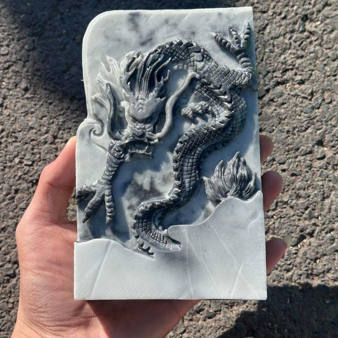 天然石太極石の龍　置物　ご購入前に在庫確認必要G.156