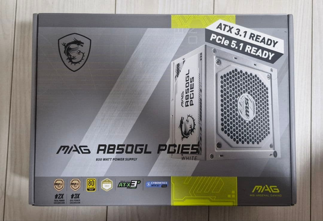 ［新品未使用］MSI MAG A850GL PCIE5 電源 White