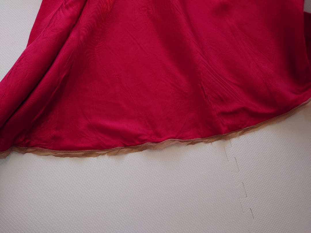 プラダ　ウール　ロングコート　赤　ルージュ　40