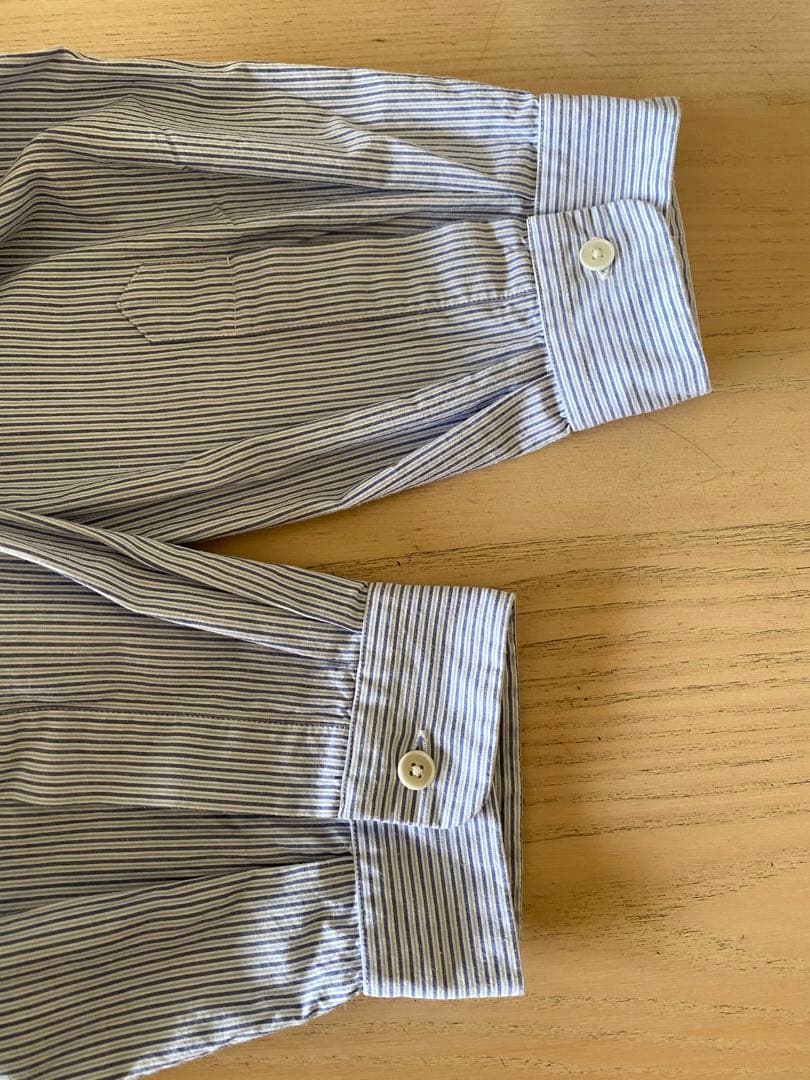 YAECA ボタンシャツワイド　ストライプ　Lサイズ